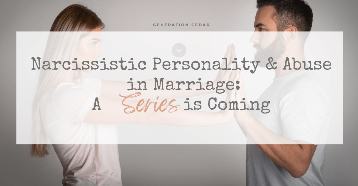 Narcissistic Personality & Abuse in Marriage: A Series is Coming
